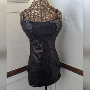 Black Sequin Bodycon Minidress